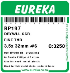 BP197 - Drywall Screw -BP197_label_T